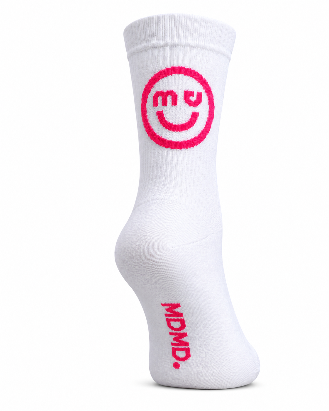 White neon pink smiley 3D
