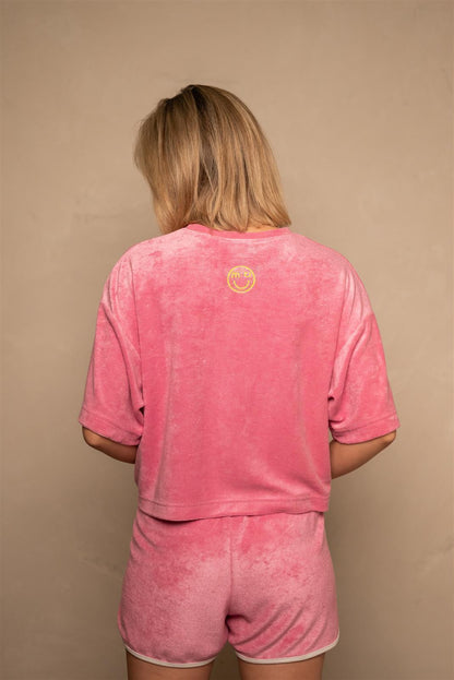 Rosa Frottee Crop TShirt