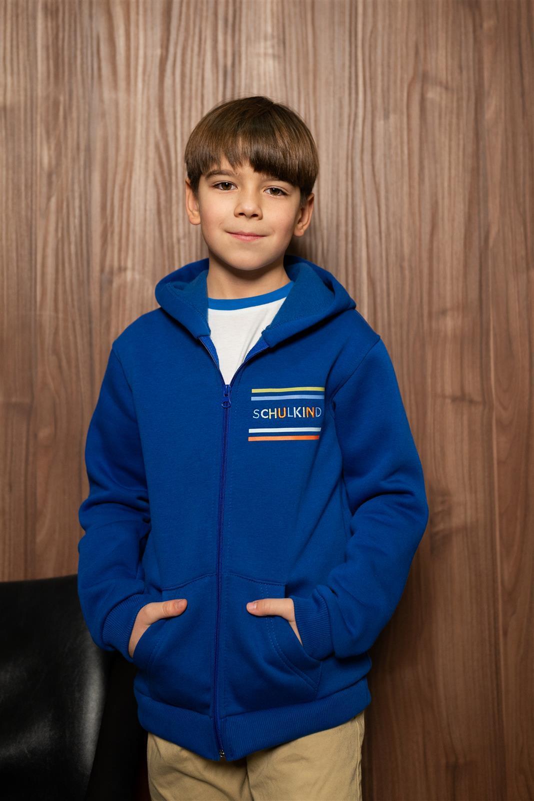 Schulkind Zipper Blau