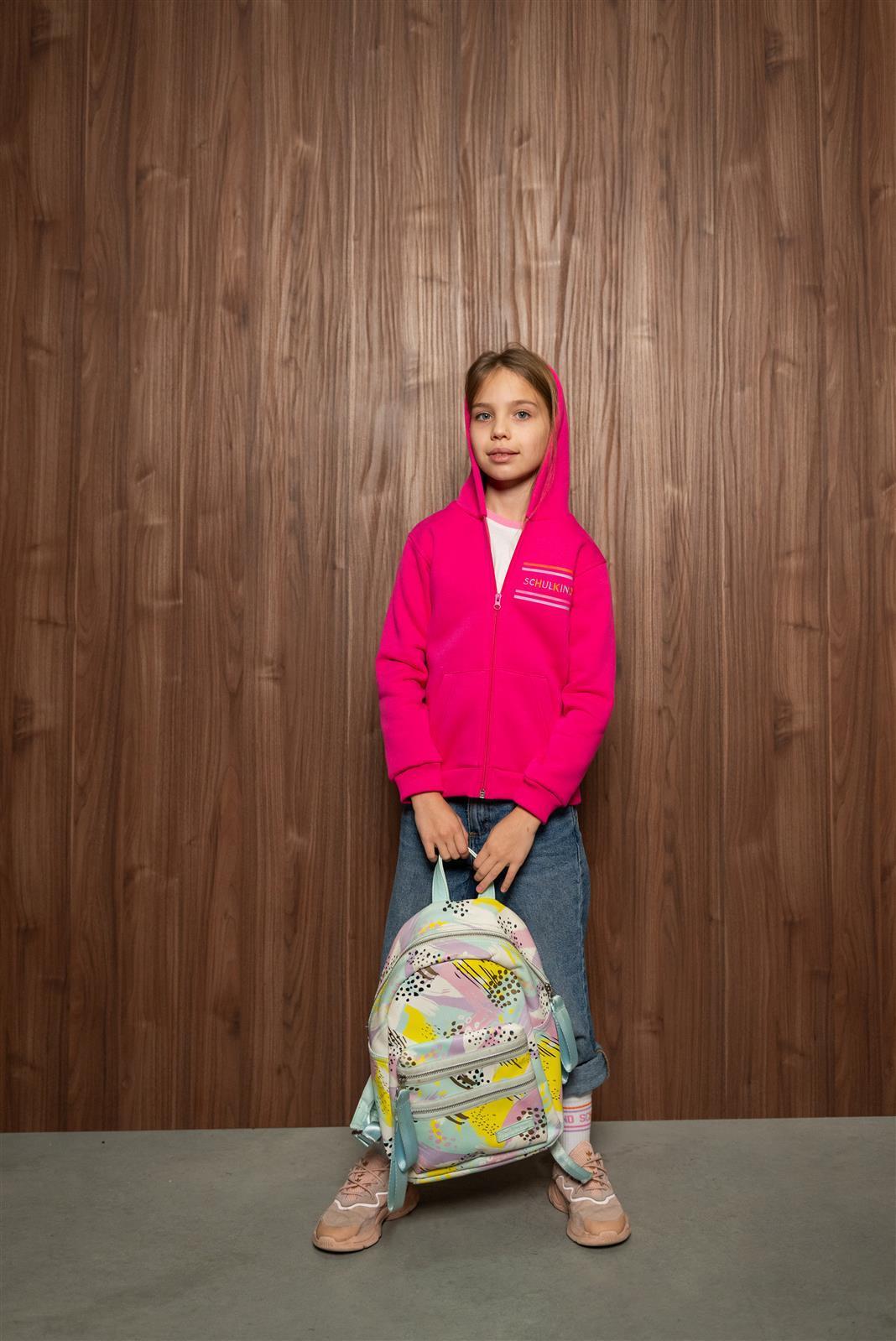 Schulkind Zipper Rosa
