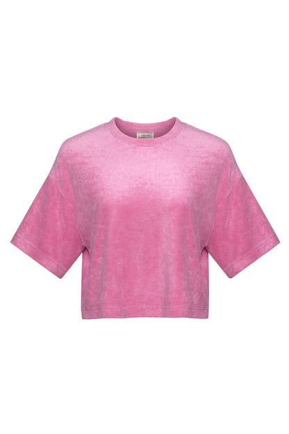 Rosa Frottee Crop TShirt