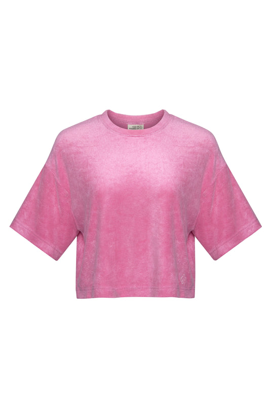 Rosa Frottee Crop TShirt