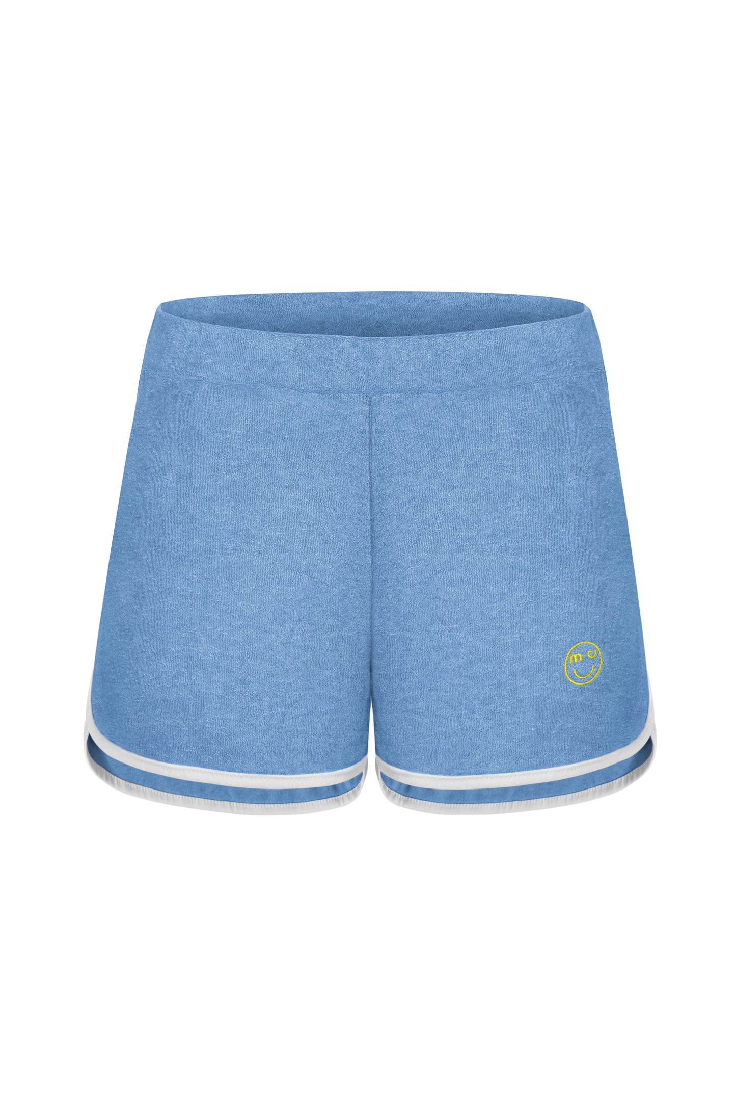 Blau Grau Frottee Shorts Short
