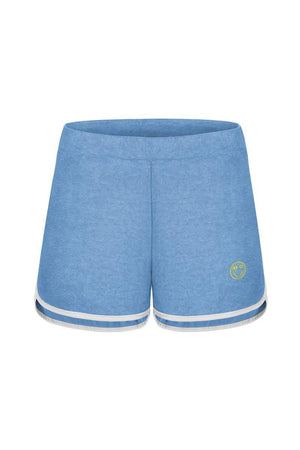 Blau Grau Frottee Shorts Short