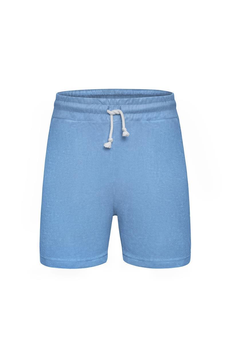 Blau Grau Frottee Shorts Medium