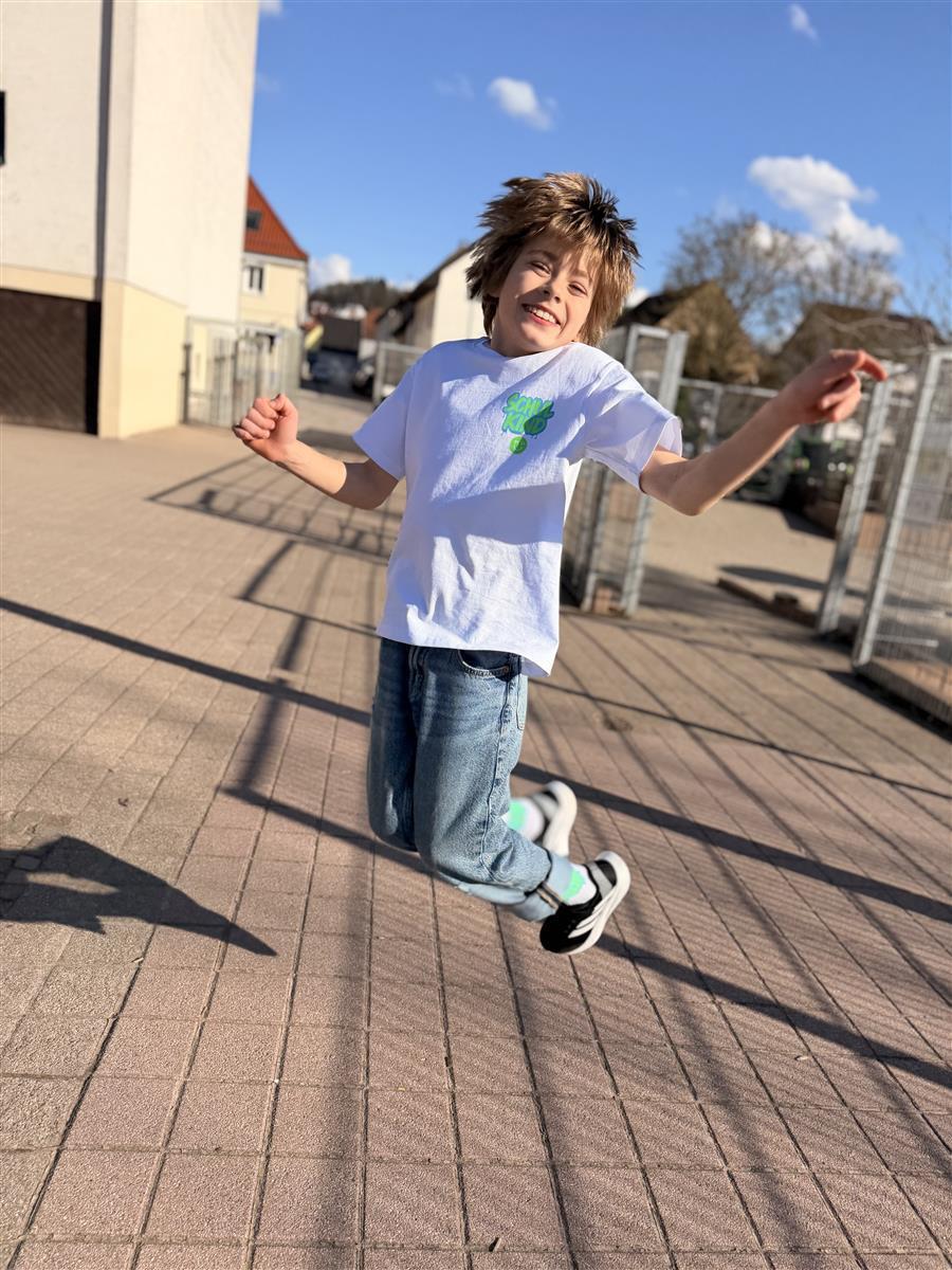 Schulkind Graffiti Green