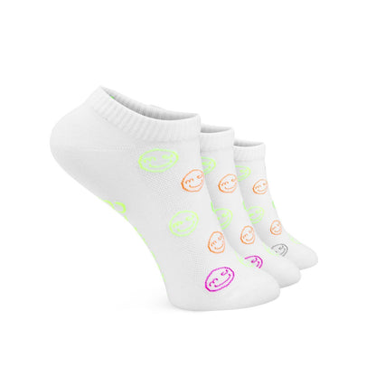 Sneaker smileys white (3-er Set)