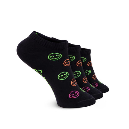 Sneaker smileys black (3-er Set)